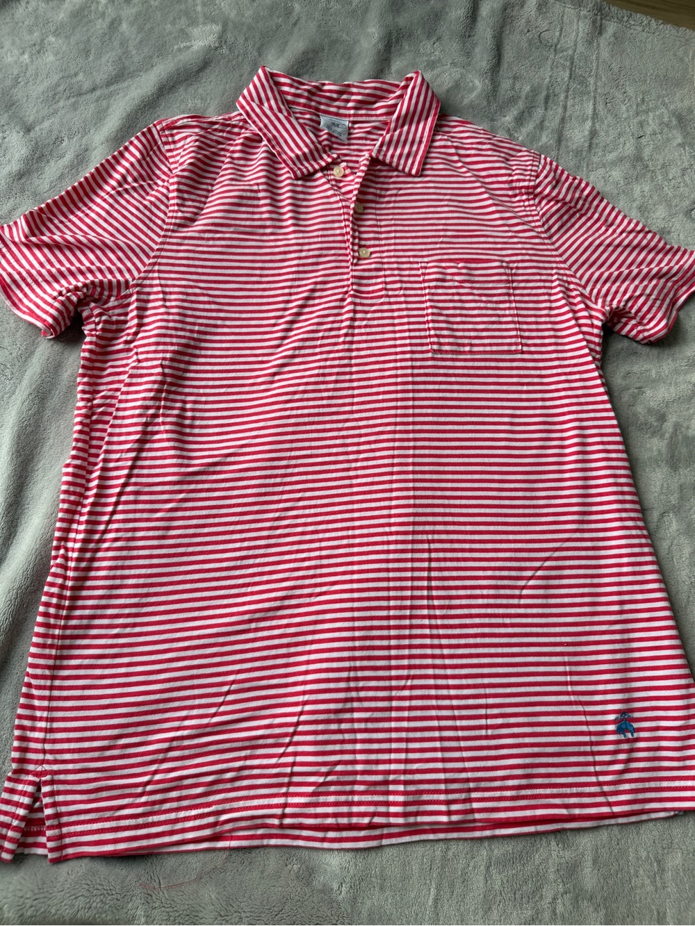Brooks Brothers Red & White Striped Polo